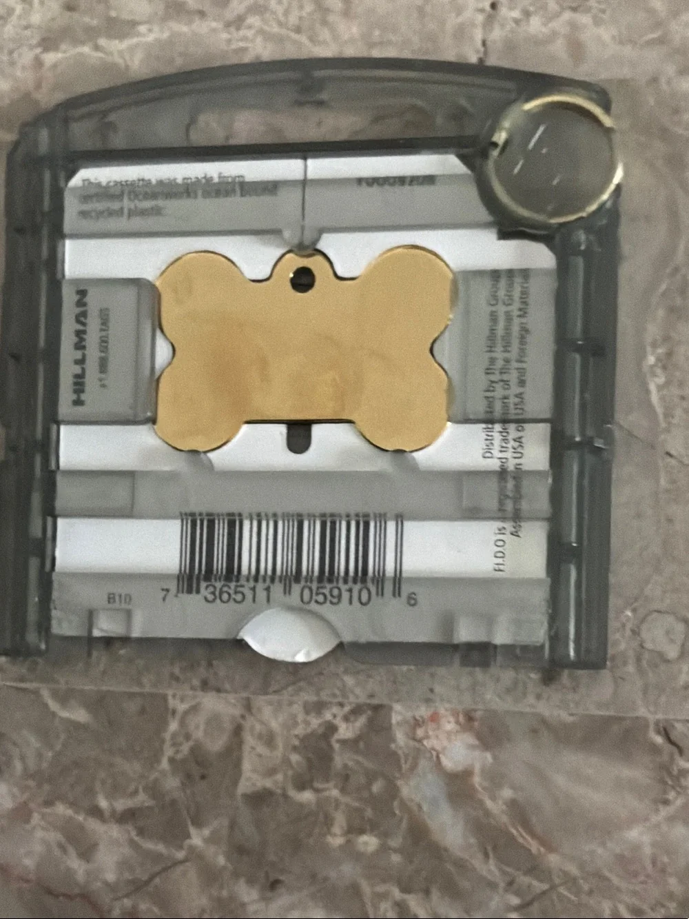 Engravable Pet ID Tag - Purple with Gold Accents